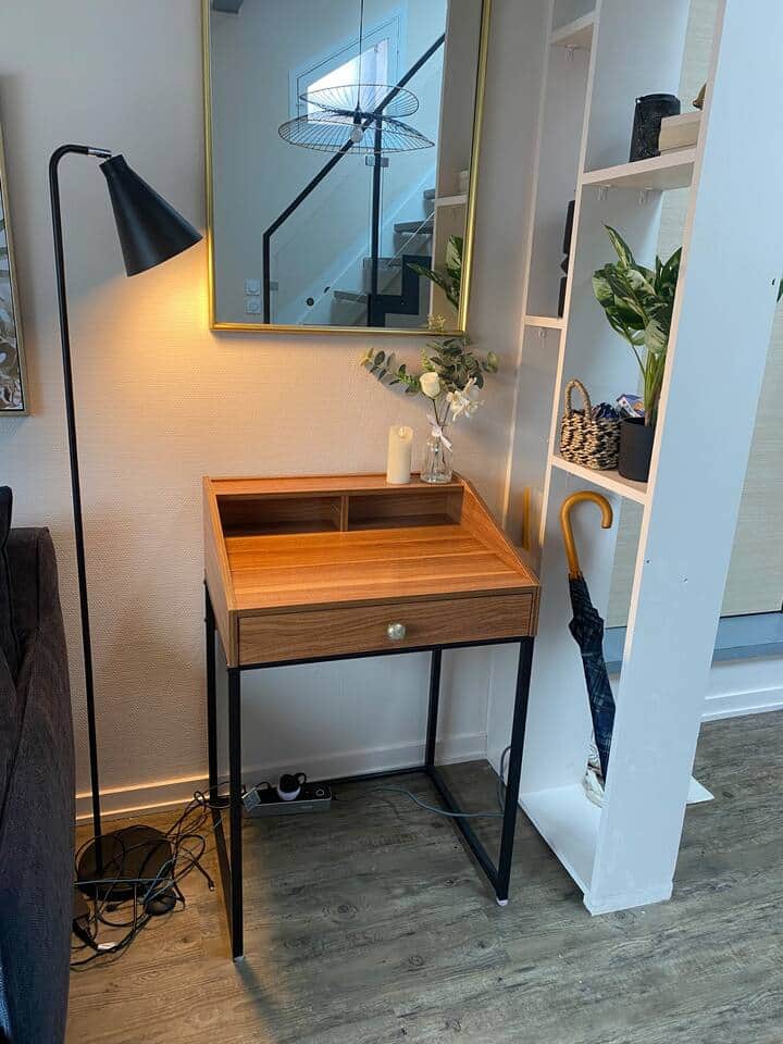 Work or plan your day at a stylish desk in this boutique Annecy rental