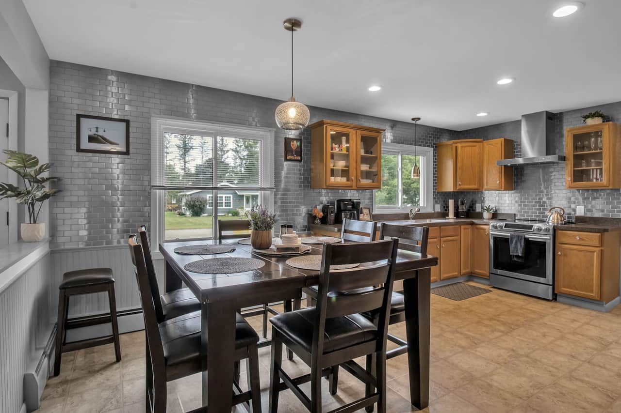 Spacious dining area for group meals, coffee mornings, and game nights.