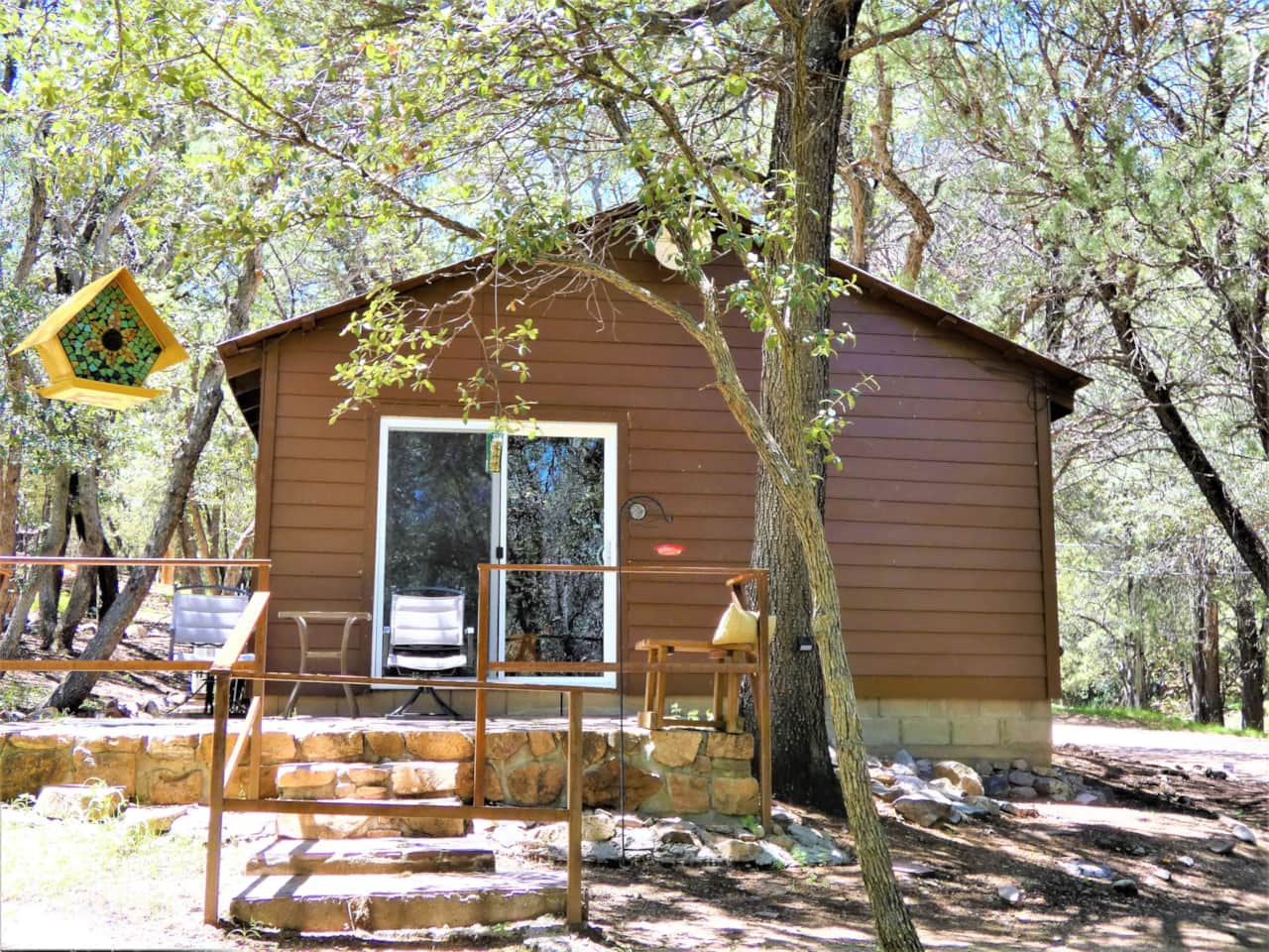 Creekside Cabin at Ramsey Canyon Cabins & Bird Sanctuary. Includes feeders and abundant wildlife.