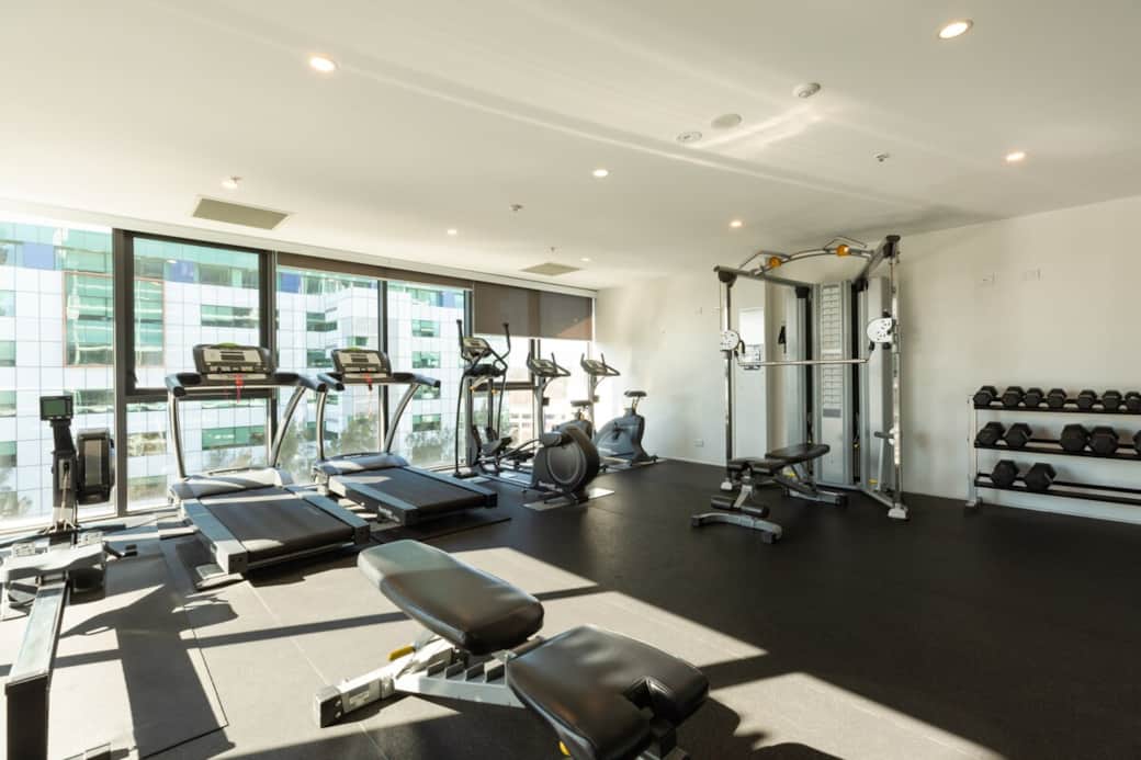 For guests who value fitness, our state-of-the-art gym offers a wide range of equipment, including cardio machines, weights, and more. The bright and spacious room is perfect for maintaining your workout routine while traveling. 