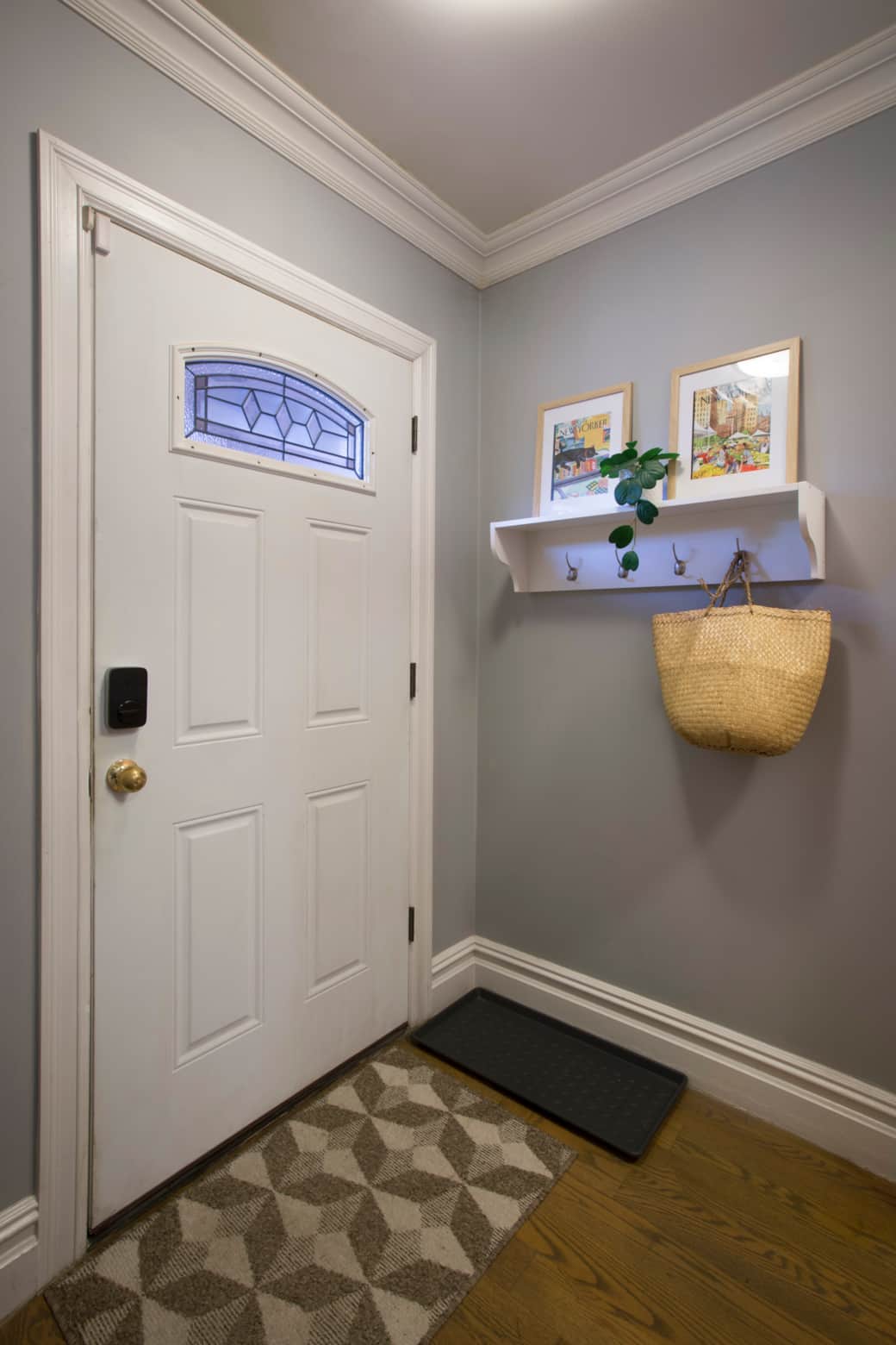 The apartment has its own entrance to the street