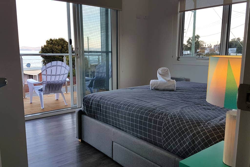 Bay views from master bedroom