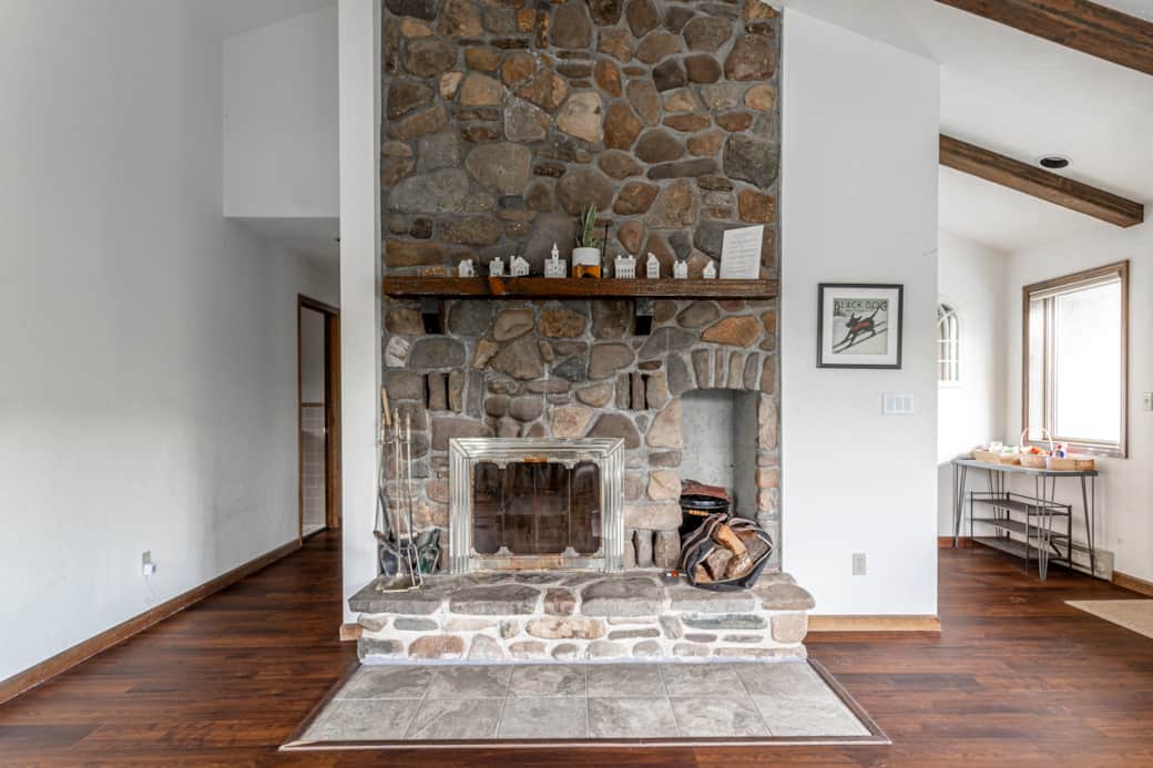 Real Log Fireplace