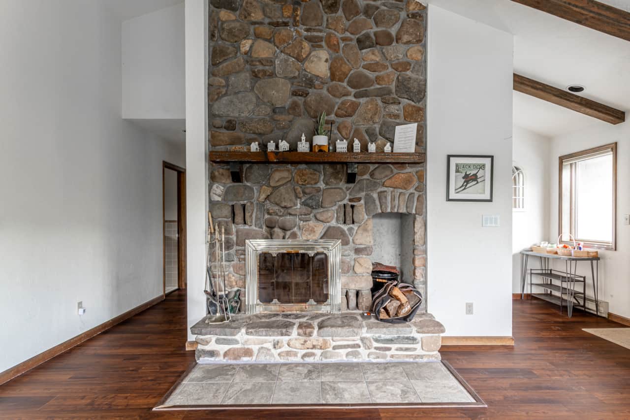 Real Log Fireplace