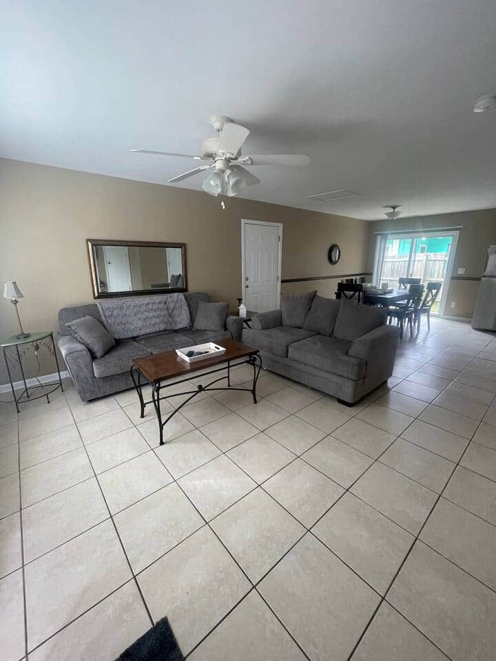 Spacious Living room with 55" smart TV