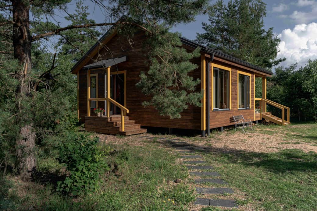 Get Lost Cabins: geltonasis namelis