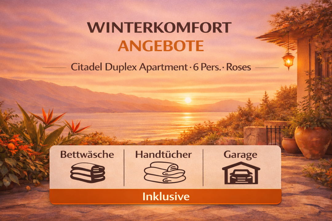 Winterkomfort-Angebote für Citadel Duplex Apartment 6 Personen in Roses (Rosas), Costa Brava, Spanien