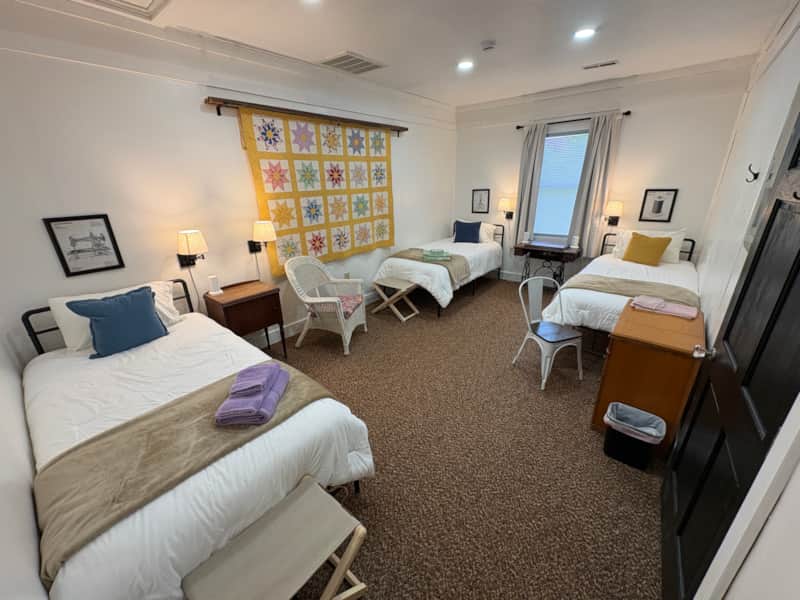 Bedroom accommodations at Alverson House