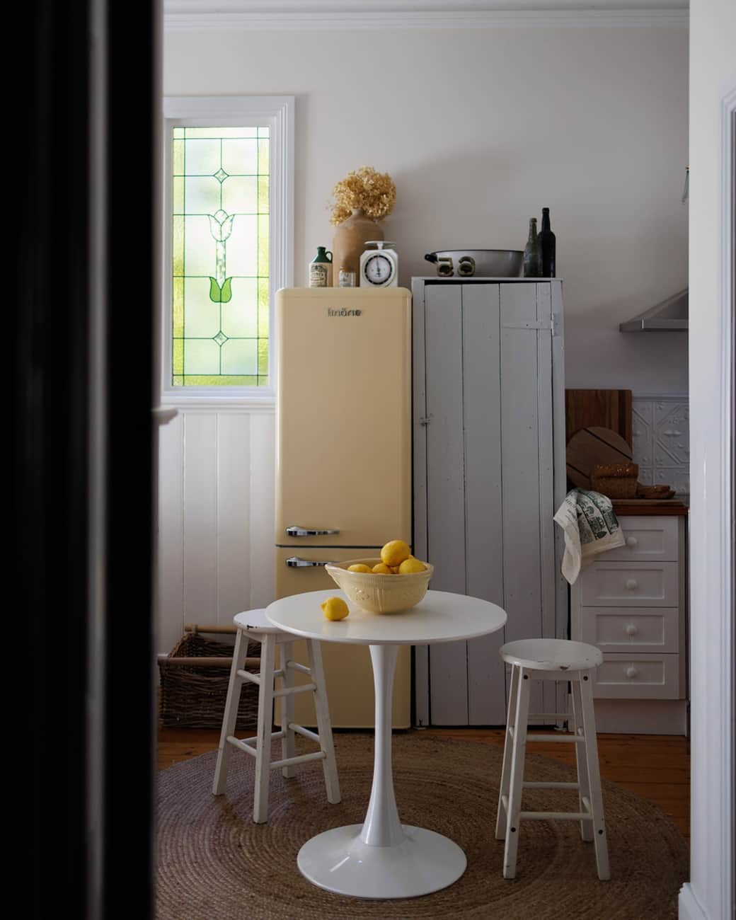 Vintage and unique items can be found throughout the house.  