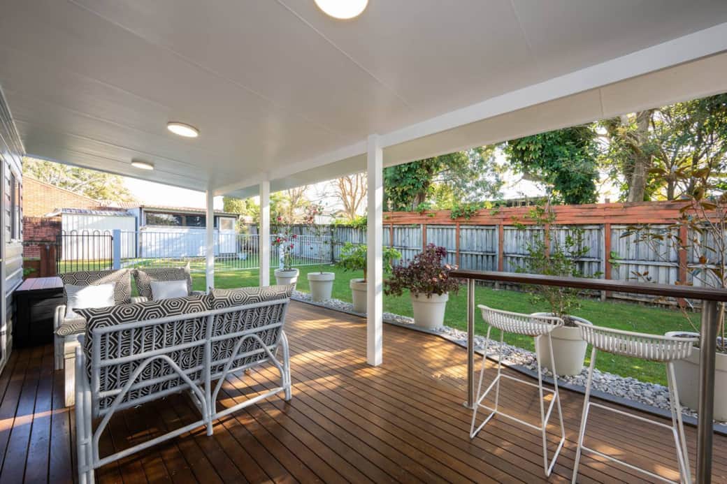 North facing deck/balcony/patio