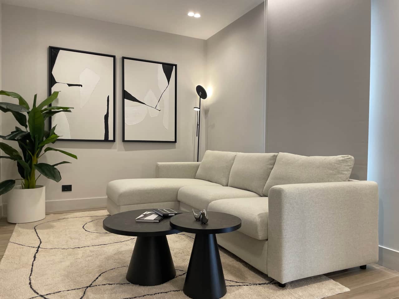 Living Area - Big Sofa-bed & large TV