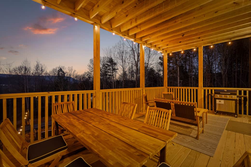 MID Back Porch with stunning view of Lookout Mountain