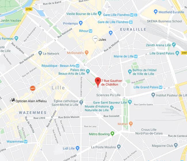 Localisation de l'appartement dans Lille