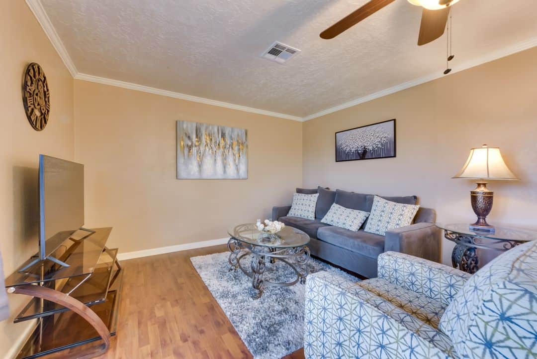 Living Room with Smart TV (Alternate View)