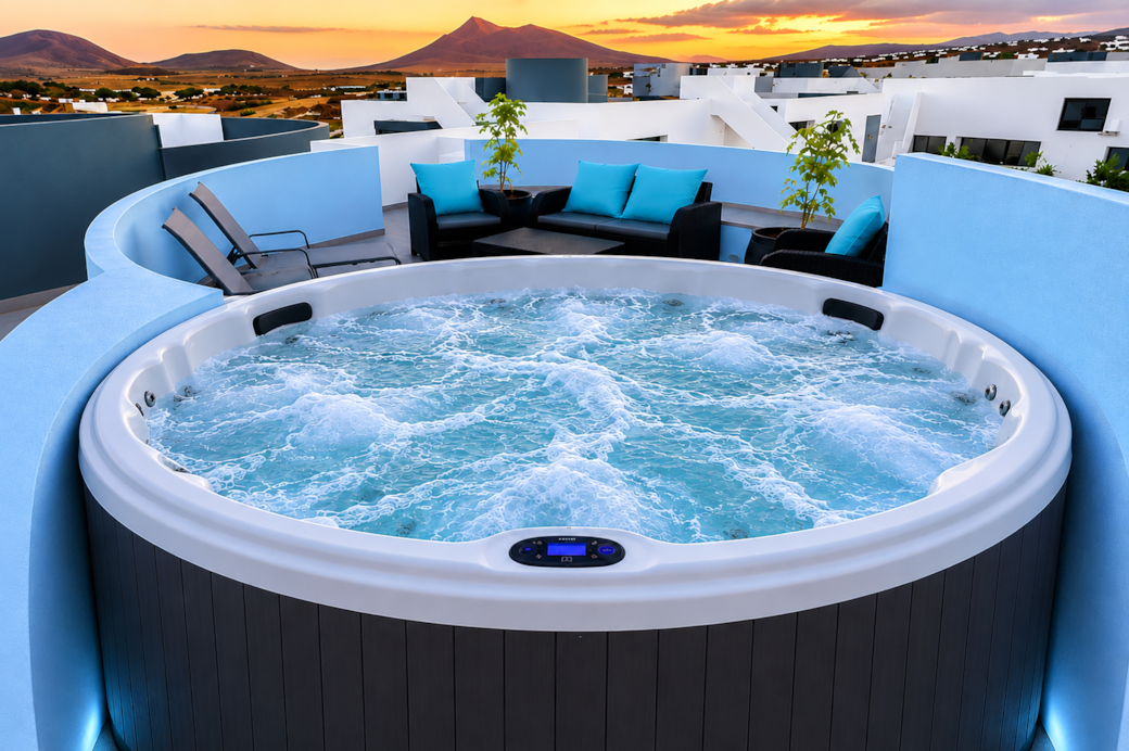 Jacuzzi y Solarium en Terraza