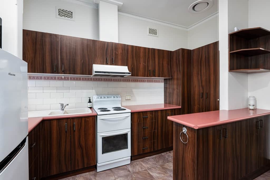 The kitchen has all the appliances and utensils you need for a comfortable stay.