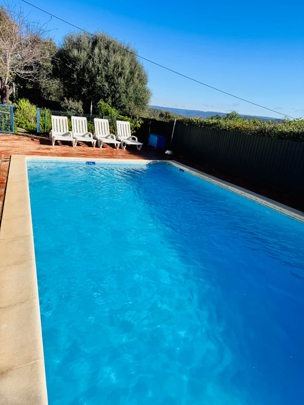 Pool with shallow and deep end