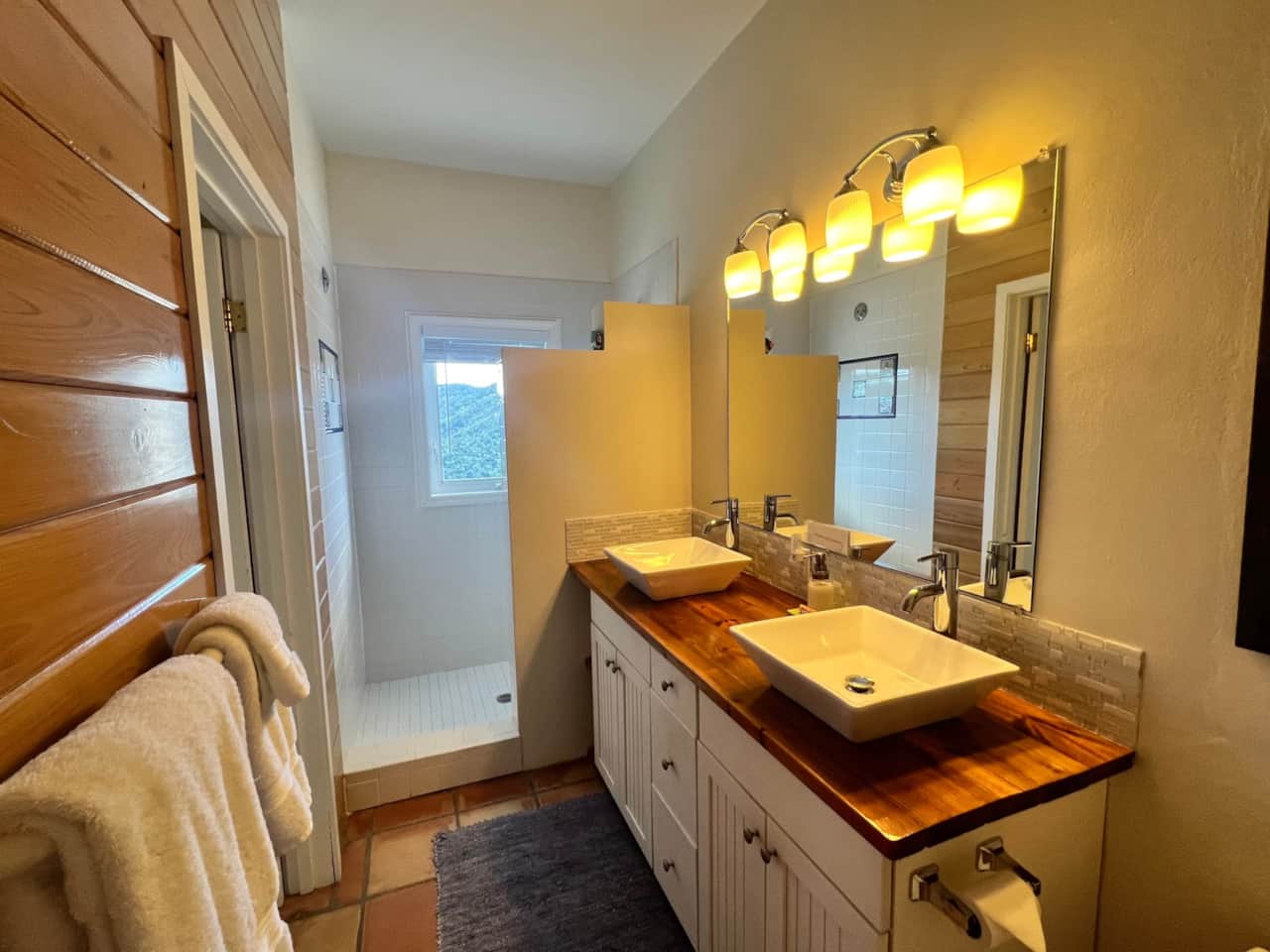 All About the View downstairs bathroom