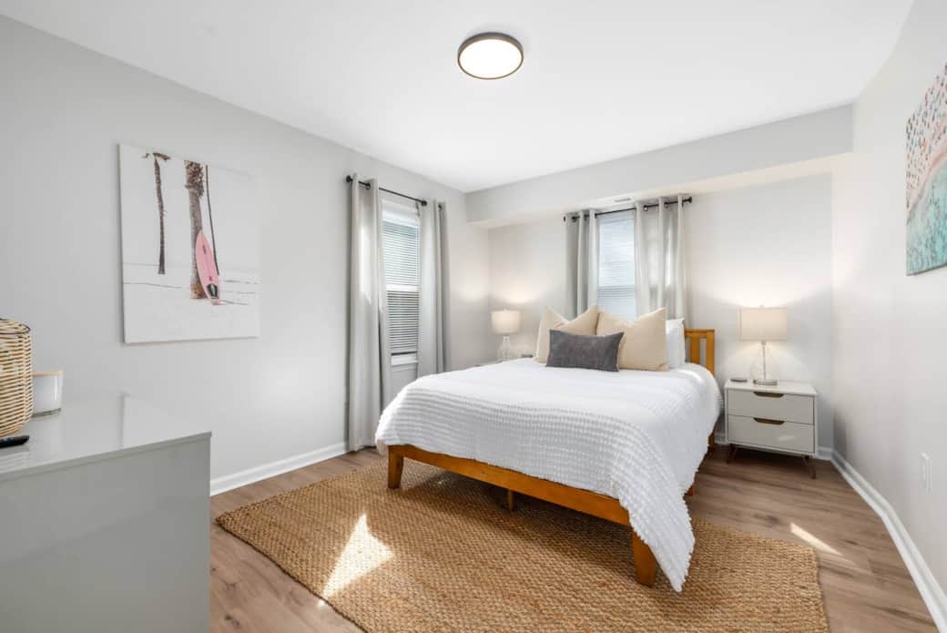 High-quality linens, sheets on this queen-size bed, and enough pillows to start a small pillow fight:) High-quality linens, sheets on this queen-size bed, and enough pillows to start a small pillow fight:)