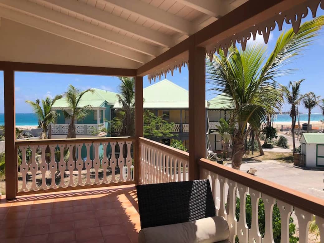 Shared terrace for the 2 upstairs bedrooms with view 