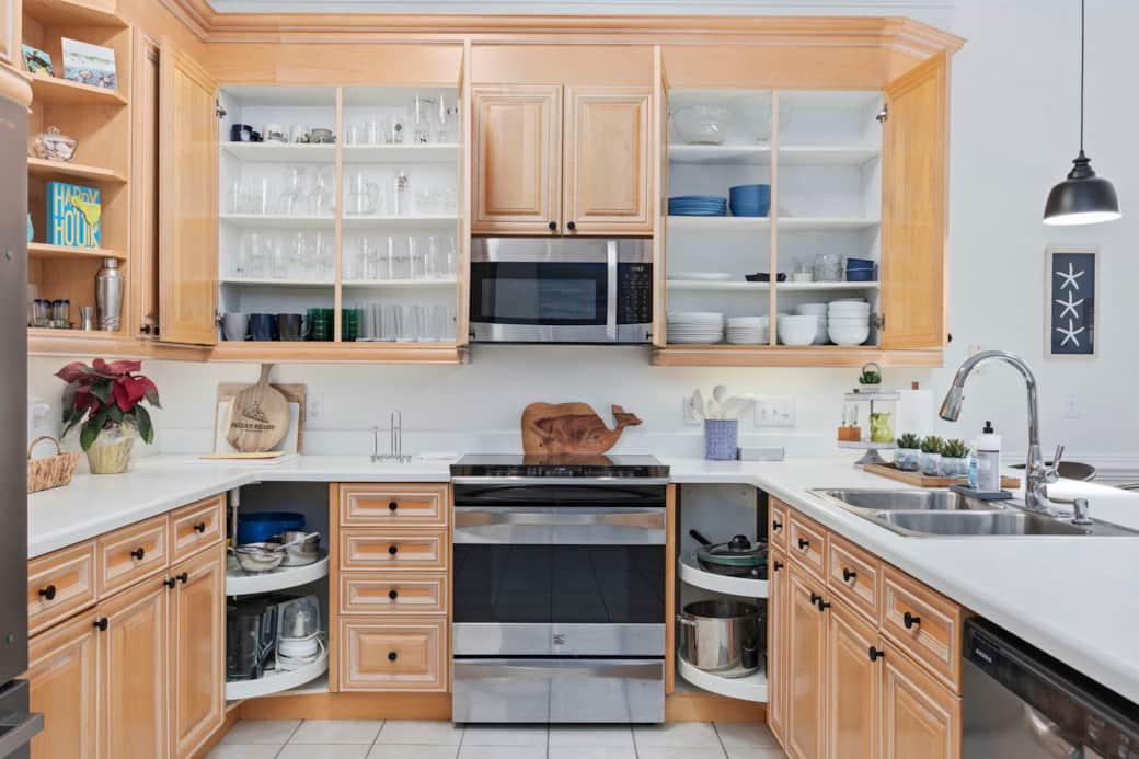 Kitchen is fully stocked for anything a chef needs Kitchen is fully stocked for anything a chef needs