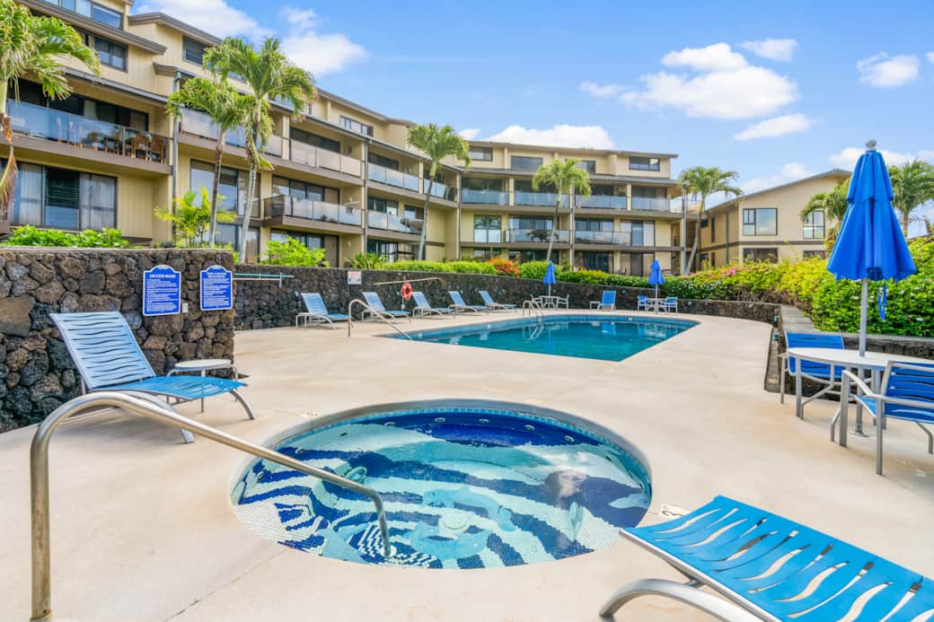 Pool and spa with tropical views—your perfect Poʻipū retreat