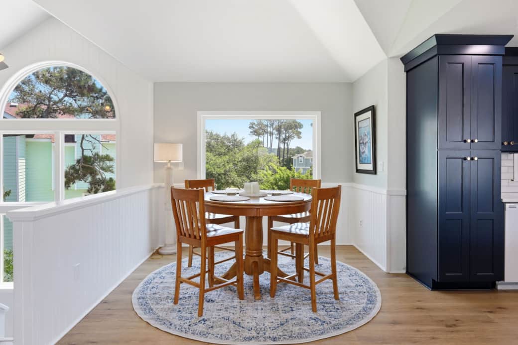Convertible game table serves as extra dining area
