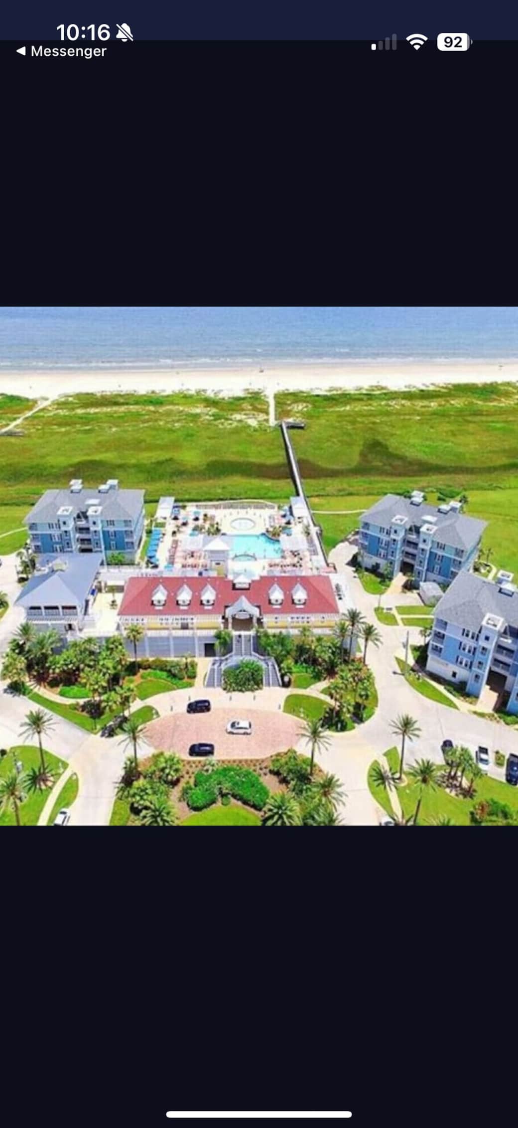 Arial of club house a short distance from home Arial of club house a short distance from home