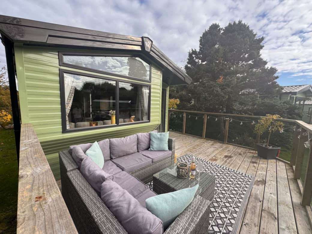 Outside seating area and BBQ