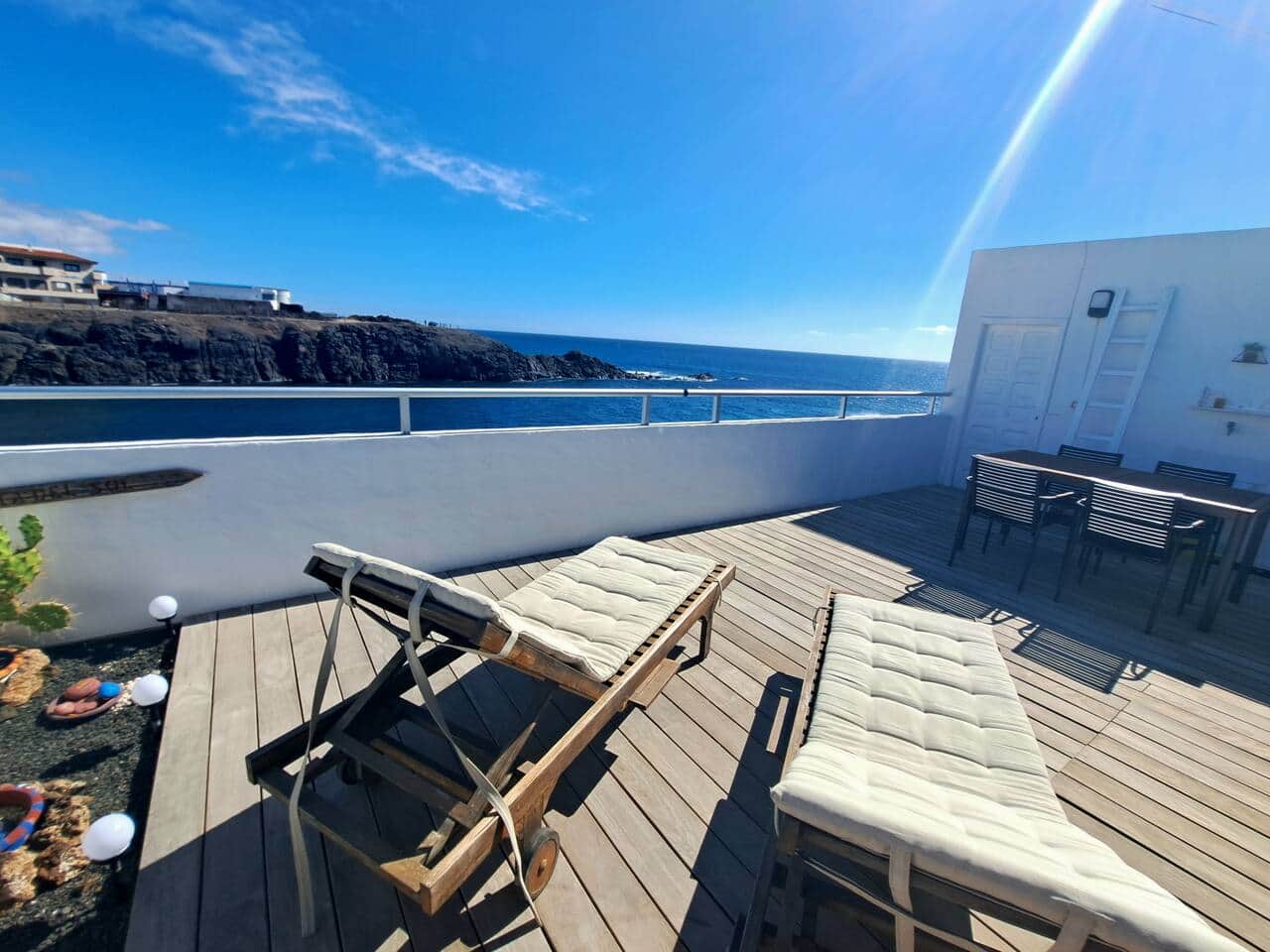 Terrace overlooking the harbour 