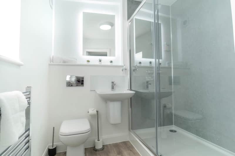 Modern bathroom with a walk-in shower