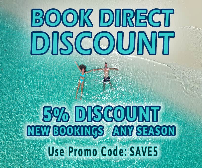 5% BOOK DIRECT DISCOUNT