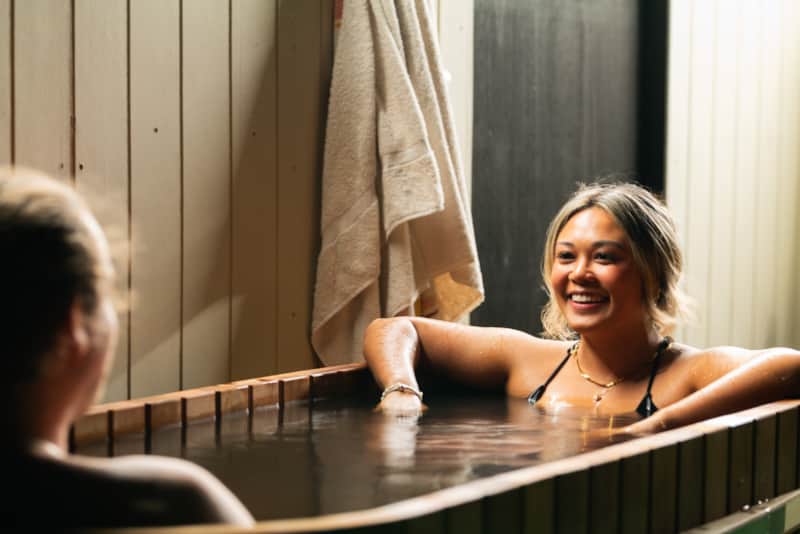 Private hot tub made for two