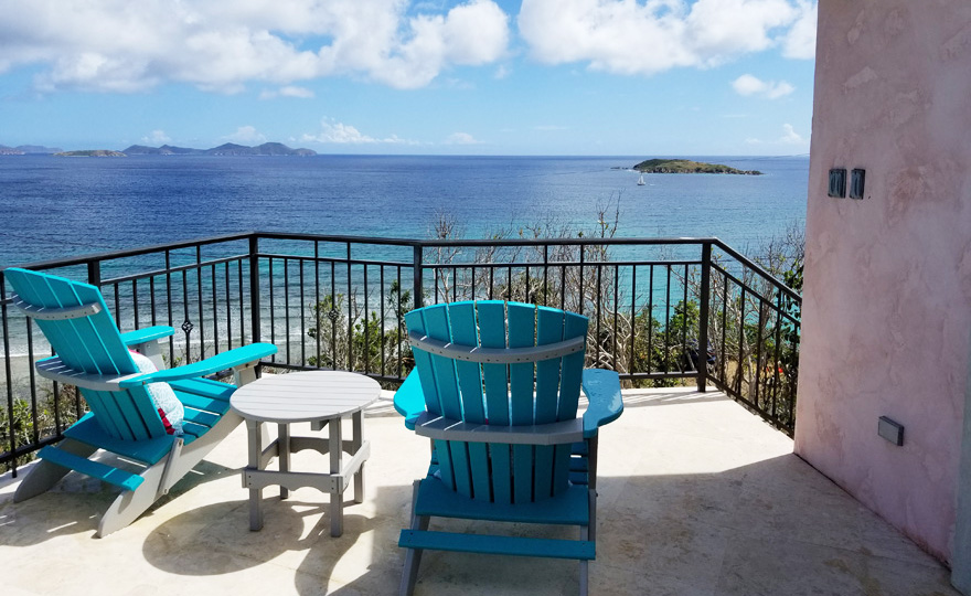 View towards the southeast including the BVIs and Leduck Island