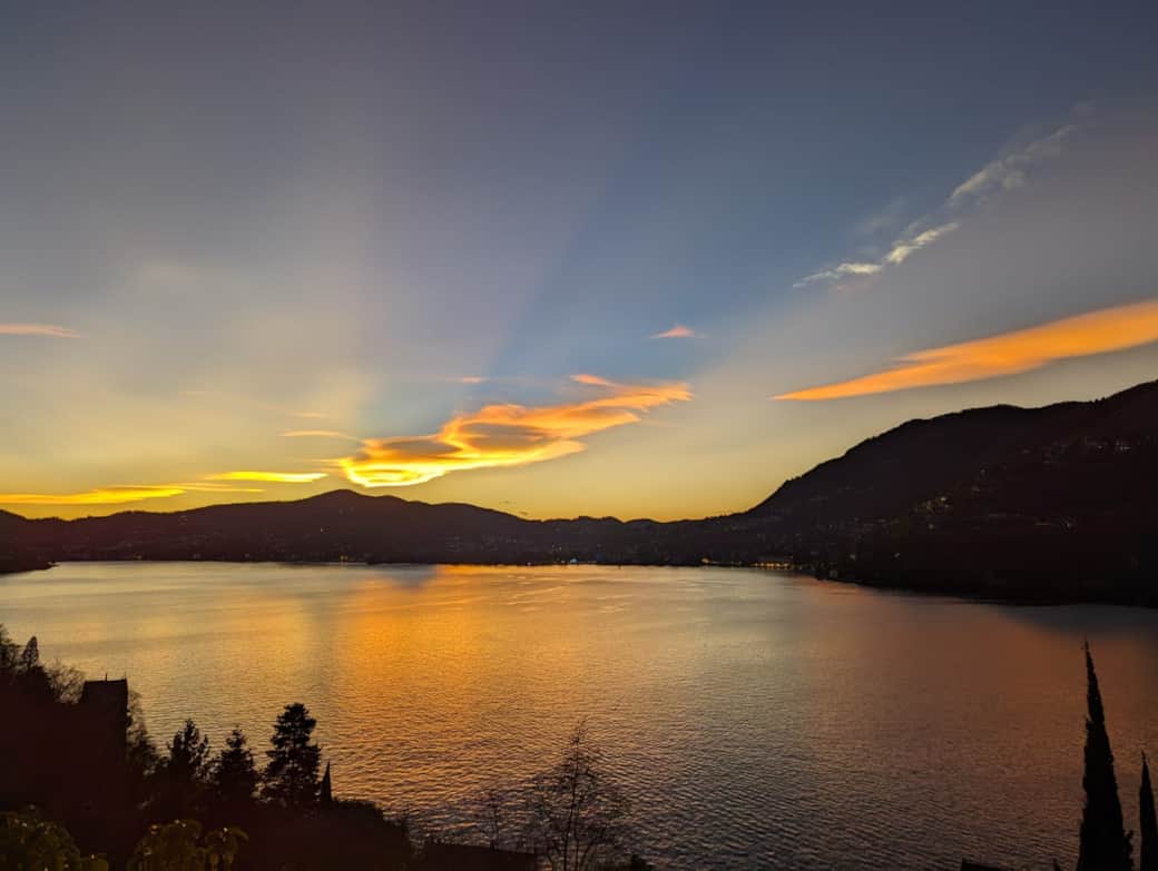 Lake Como of view from the terrace