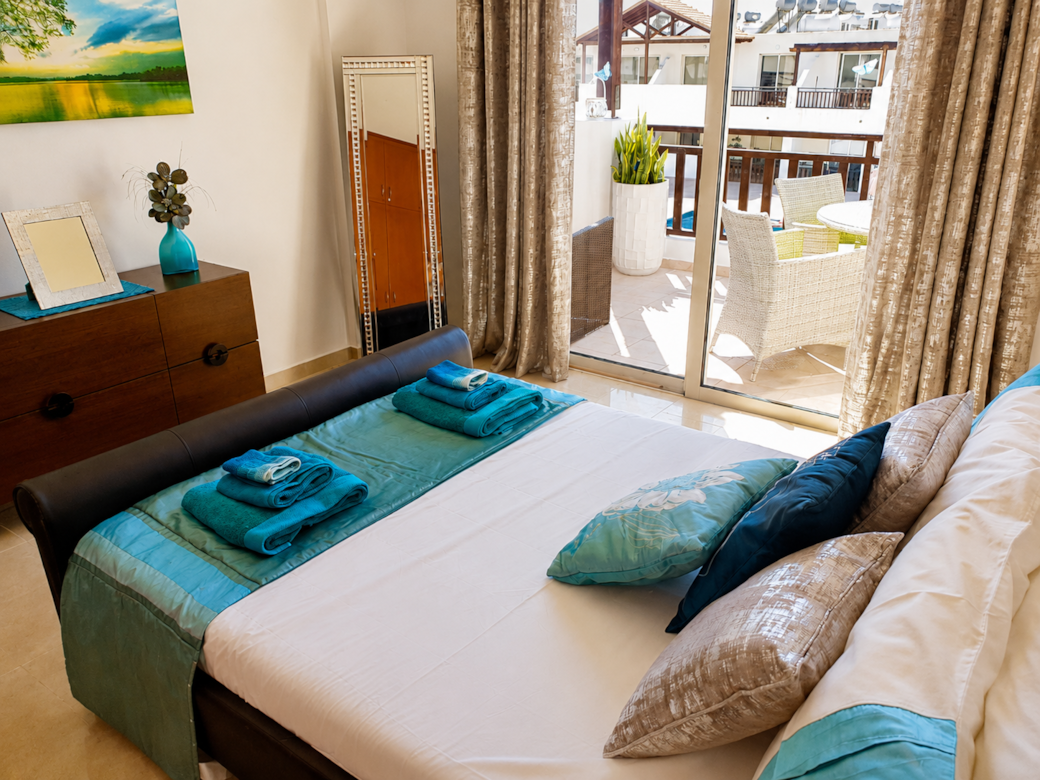 Master bedroom tastefully arranged