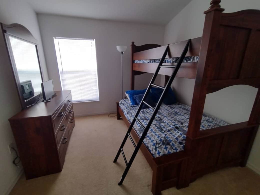 Double with single bunk.