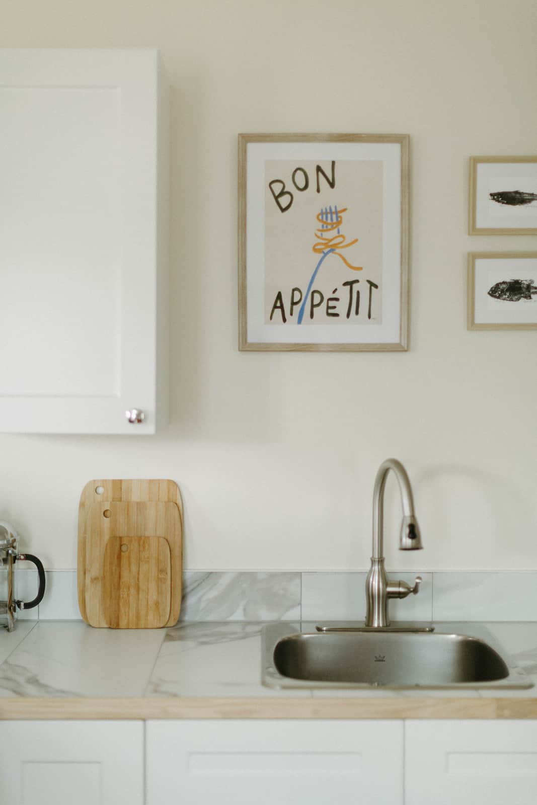 stainless steel kitchen appliances.