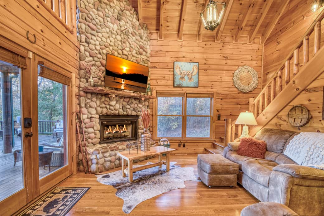 Sit by the fireplace and relax