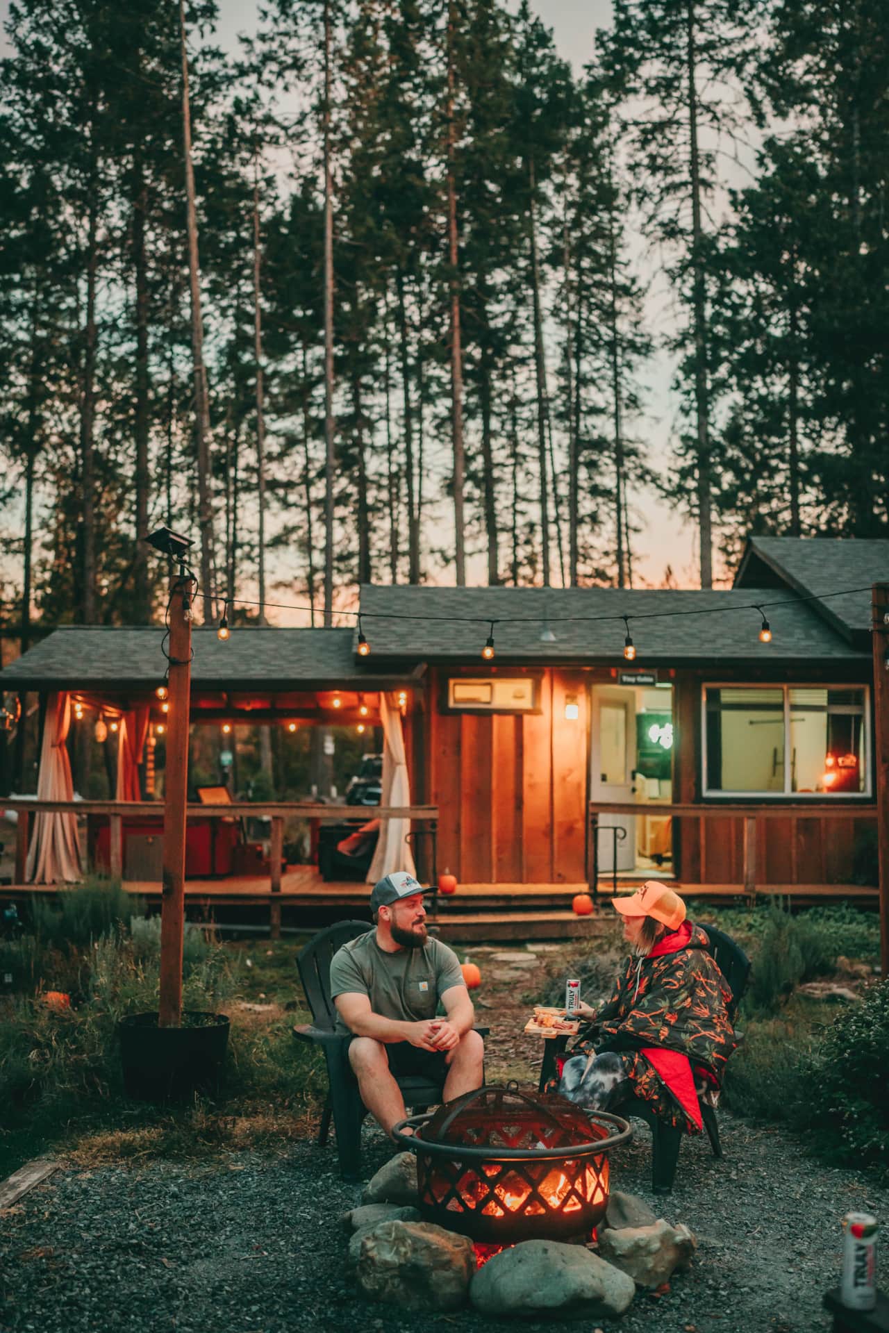 Outdoor space in front of your cabin