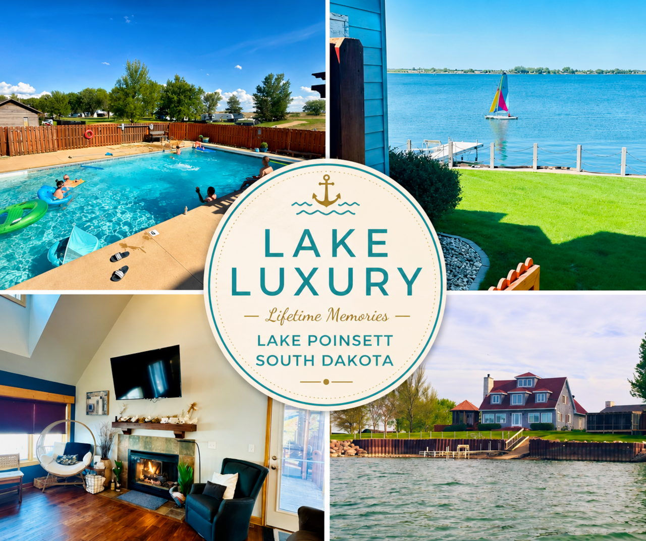 Lake Poinsett luxury. If the water is green - go to the pool! The best of both worlds. 