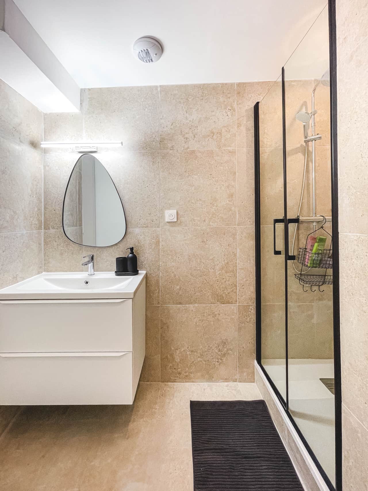Shared bathroom cleaned daily
