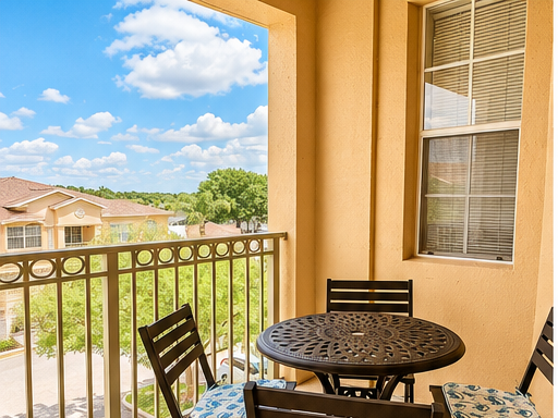 Private lanai with seating for 4