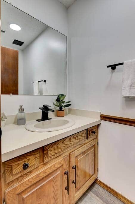 Private Powder Room Downstairs Private Powder Room Downstairs