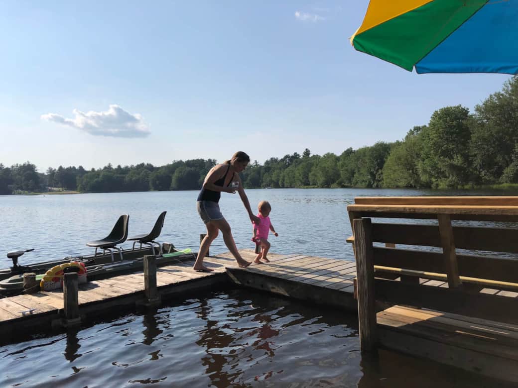 The dock attracks all ages.