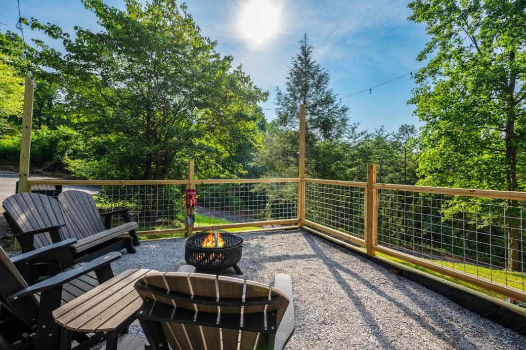 Escape to the quiet of the mountains—gather 'round the fire pit and soak in the secluded views.