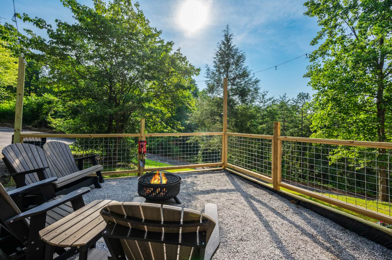 Escape to the quiet of the mountains—gather 'round the fire pit and soak in the secluded views.