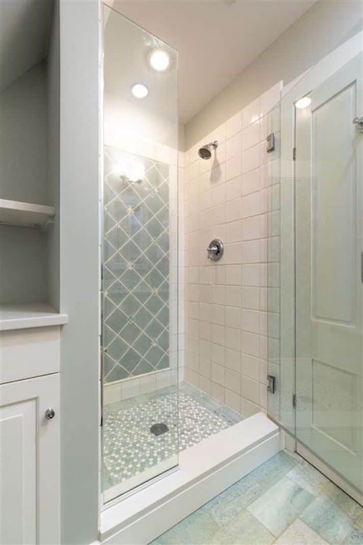 Upstairs shower recently updated.