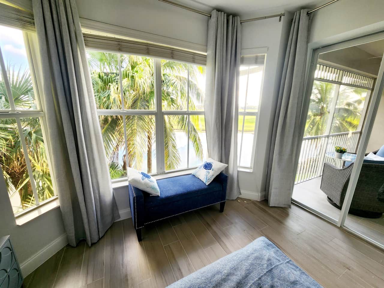Master bedroom with beautiful golf course view