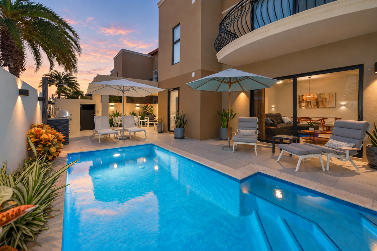 yard with private pool